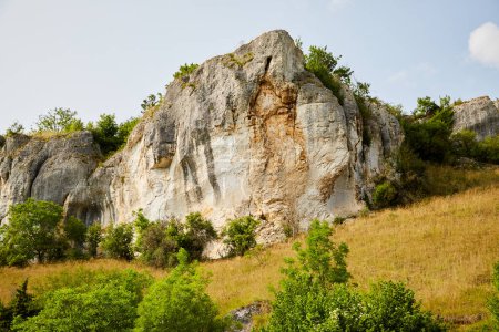 Felswand, Rochers du Saussois, Frankreich