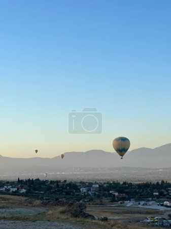 Photo for A sunset hot air balloon ride, Pamukkale, Turkey - Royalty Free Image