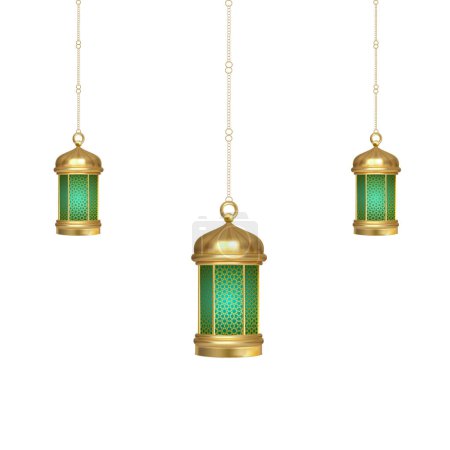 Ramadan islamische Laterne (fanous) transparent png oder isoliert auf weißem Hintergrund. Arabische Deko-Lampe png oder arabische Deko-Lampe Rand oder Poster-Design-Element.