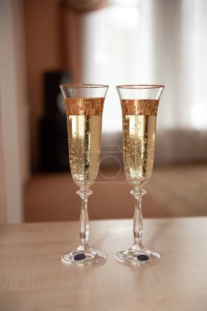 Photo for Wedding glasses with champagne - Royalty Free Image