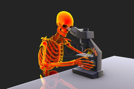 Photo for Work-related skeletal disorders in laboratory workers, conceptual 3D illustration - Royalty Free Image