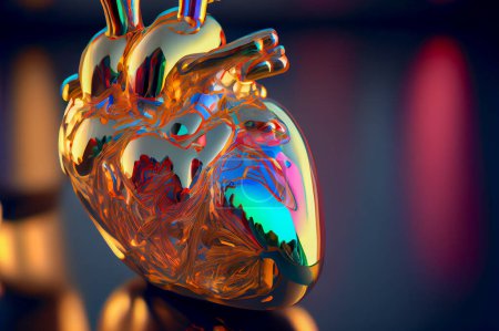 Foto de Modelo anatómico del corazón humano, ilustración. - Imagen libre de derechos