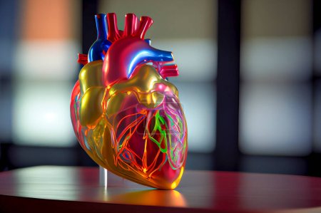 Téléchargez les photos : Modèle anatomique du cœur humain, illustration. - en image libre de droit