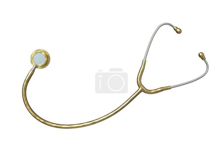 Photo for Medical stethoscope isolated on white background, 3D illustration - Royalty Free Image