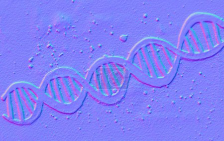 Foto de Molécula de ADN, doble hélice, ilustración 3D. Mutación genética y trastornos genéticos ilustración. - Imagen libre de derechos
