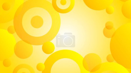 Ilustración de Blanco y amarillo círculo dinámico formas fondo abstracto para folleto folleto pancarta plantilla diseño - Imagen libre de derechos