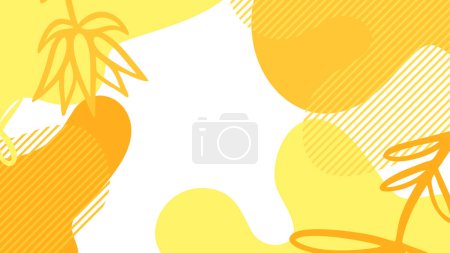 Ilustración de Blanco y amarillo formas de fluido dinámico fondo abstracto para folleto folleto banner plantilla diseño - Imagen libre de derechos