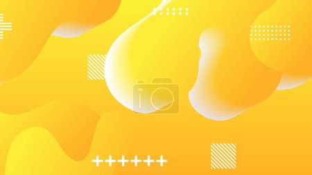 Ilustración de Amarillo gradiente dinámico fluido formas fondo abstracto para folleto folleto pancarta plantilla diseño - Imagen libre de derechos