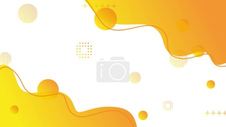 Ilustración de Blanco y naranja gradiente dinámico fluido formas fondo abstracto para folleto folleto pancarta plantilla - Imagen libre de derechos