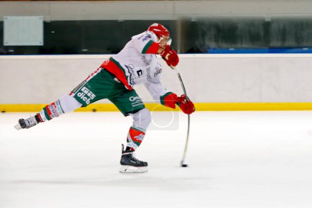 Photo for Ice Hockey match.  HC Mont-Blanc. Ice hockey player  in action.  France. - Royalty Free Image