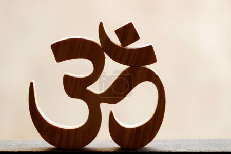 Photo for The Om or Aum symbol of Hinduism and Buddhism. Asian religious and meditation symbol. - Royalty Free Image