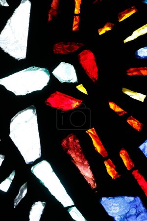 Photo for Saint Bernard-de-Menthon church.  Stained glass window.  Doce of Holy Spirit.  Switzerland. - Royalty Free Image