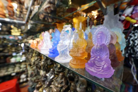 Ben Thanh Market.  Religious souvenirs shop.  Ho Chi Minh city. Vietnam. 