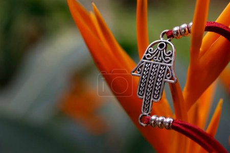 Muslim Hamsa amulet, also known of the hand of Fatima or the hand of Mary.
