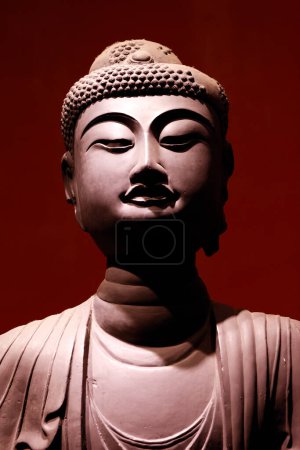 Museum of Vietnamese History. Amitabha Buddha. Ly Dynasty, 11 th century. Replica.  Ho Chi Minh city. Vietnam. 