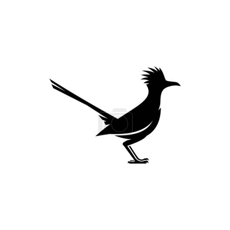 Téléchargez les illustrations : Illustration vectorielle d'icône de logo d'oiseau de roadrunner - en licence libre de droit