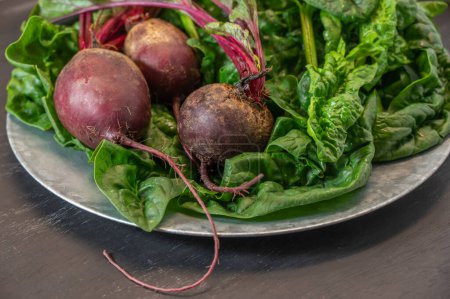 Photo for Lunch will be served after the beets have been peeled, sliced, and cooked. - Royalty Free Image
