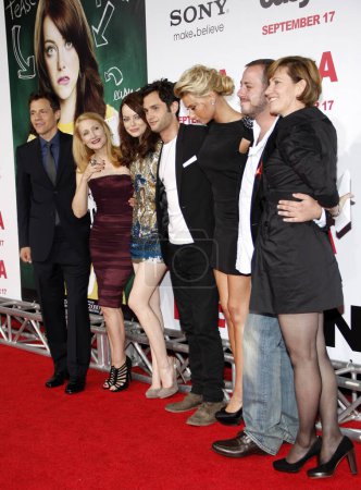 Photo for Patricia Clarkson, Emma Stone, Penn Badgley and Aly Michalka at the Los Angeles premiere of "Easy A" held at the Grauman's Chinese Theater, Los Angeles, USA on September 13, 2010. - Royalty Free Image