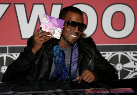 Photo for Kanye West fan event and in-store signing of his new album release 'Graduation' held at the Virgin Megastore in Hollywood, USA on September 13, 2007. - Royalty Free Image