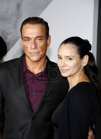 Photo for Jean-Claude Van Damme and Gladys Portugues at the  Los Angeles premiere of 'The Expendables 2' held at the Grauman's Chinese Theatre in Hollywood, USA on August 15, 2012. - Royalty Free Image