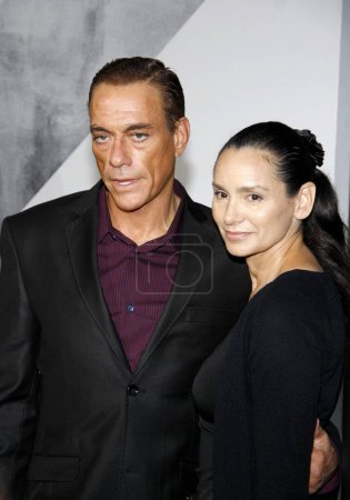Photo for Jean-Claude Van Damme and Gladys Portugues at the  Los Angeles premiere of 'The Expendables 2' held at the Grauman's Chinese Theatre in Hollywood, USA on August 15, 2012. - Royalty Free Image