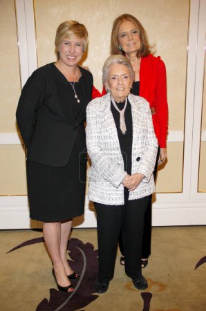 Photo for Wendy Greuel, Peg Yorkin, and Gloria Steinem at the Feminist Majority's 25th & Ms. Magazine's 40th Anniversary held at the Beverly Hills Hotel in Beverly Hills on May 1, 2012. - Royalty Free Image