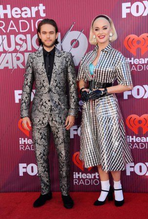 Photo for Katy Perry and Zedd at the 2019 iHeartRadio Music Awards held at the Microsoft Theater in Los Angeles, USA on March 14, 2019. - Royalty Free Image
