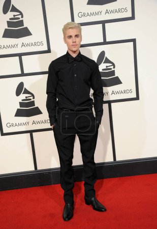 Téléchargez les photos : Justin Bieber au 58e GRAMMY Awards au Staples Center de Los Angeles, USA, le 15 février 2016. - en image libre de droit