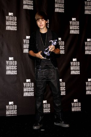 Téléchargez les photos : Justin Bieber aux MTV Video Music Awards 2010 au Nokia Theatre L.A. Live à Los Angeles le 12 septembre 2010. - en image libre de droit