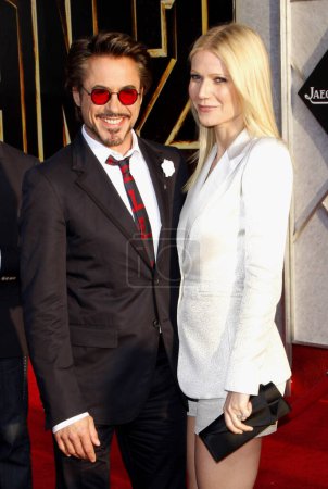 Photo for Robert Downey Jr and Gwyneth Paltrow at the Los Angeles premiere of 'Iron Man 2' held at the El Capitan Theatre in Hollywood on April 26, 2010. - Royalty Free Image