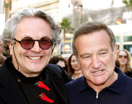 Photo for Director George Miller and Robin Williams at the World Premiere of "Happy Feet" held at the Grauman's Chinese Theatre in Hollywood, USA on November 12, 2006. - Royalty Free Image