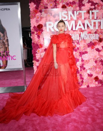 Photo for Miley Cyrus at the Los Angeles premiere of 'Isn't It Romantic' held at the Ace Hotel Theatre in Los Angeles, USA on February 11, 2019. - Royalty Free Image