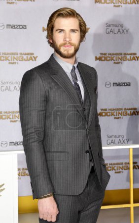 Photo for Liam Hemsworth at the Los Angeles premiere of 'The Hunger Games: Mockingjay - Part 1' held at the Nokia Theatre L.A. Live in Los Angeles on November 17, 2014. - Royalty Free Image
