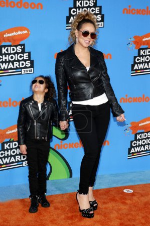 Photo for Mariah Carey and Monroe Cannon at the Nickelodeon's 2018 Kids' Choice Awards held at the Forum in Inglewood, USA on March 24, 2018. - Royalty Free Image