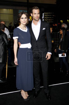 Photo for Chris Pine and Keira Knightley at the Los Angeles premiere of "Jack Ryan: Shadow Recruit" held at the TCL Chinese Theatre in Hollywood, USA on January 15, 2014. - Royalty Free Image