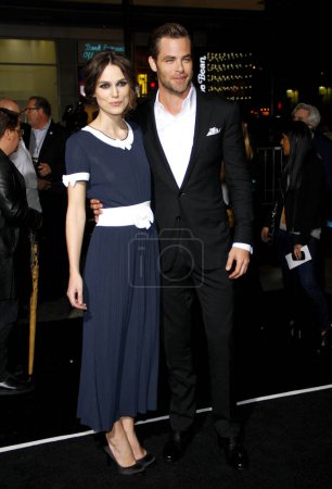 Photo for Chris Pine and Keira Knightley at the Los Angeles premiere of "Jack Ryan: Shadow Recruit" held at the TCL Chinese Theatre in Hollywood, USA on January 15, 2014. - Royalty Free Image