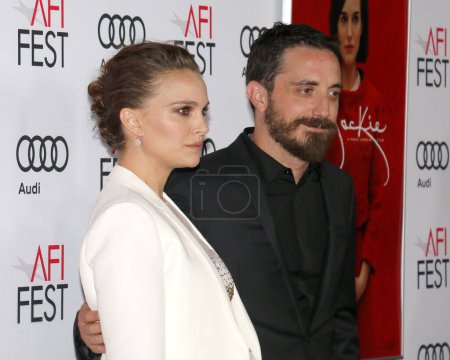 Photo for Pablo Larrain and Natalie Portman at the AFI FEST 2016 Centerpiece Gala Screening of 'Jackie' held at the TCL Chinese Theatre in Hollywood, USA on November 14, 2016. - Royalty Free Image