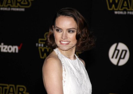 Photo for HOLLYWOOD, CA - Daisy Ridley at the World premiere of 'Star Wars: The Force Awakens' held at the TCL Chinese Theatre in Hollywood, USA on December 14, 2015. - Royalty Free Image