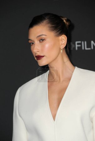 Photo for Hailey Bieber at the 10th Annual LACMA ART+FILM GALA Presented By Gucci held at the LACMA in Los Angeles, USA on November 6, 2021. - Royalty Free Image