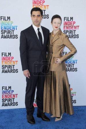 Photo for Karim Saleh, Andrea Riseborough at the 2023 Film Independent Spirit Awards held at the Santa Monica Beach in Los Angeles, USA on March 4, 2023. - Royalty Free Image