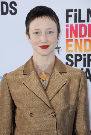 Photo for Andrea Riseborough at the 2023 Film Independent Spirit Awards held at the Santa Monica Beach in Los Angeles, USA on March 4, 2023. - Royalty Free Image
