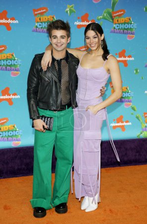 Photo for Jack Griffo and Kira Kosarin at the Nickelodeon Kids' Choice Awards 2023 held at the Microsoft Theater in Los Angeles, USA on March 4, 2023. - Royalty Free Image