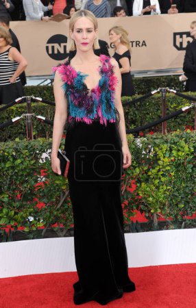 Photo for Sarah Paulson at the 22nd Annual Screen Actors Guild Awards held at the Shrine Auditorium in Los Angeles, USA on January 30, 2016. - Royalty Free Image