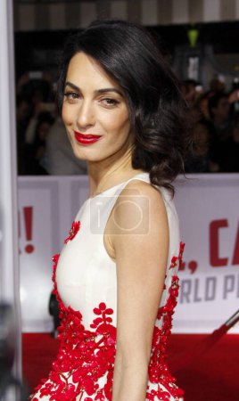 Photo for Amal Clooney at the World premiere of 'Hail, Caesar!' held at the Regency Village Theatre in Westwood, USA on February 1, 2016. - Royalty Free Image