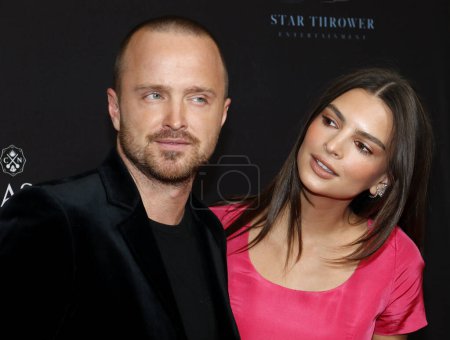 Photo for Aaron Paul and Emily Ratajkowski at the Los Angeles premiere of 'Welcome Home' held at the London Hotel in West Hollywood, USA on November 4, 2018. - Royalty Free Image