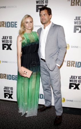 Photo for Diane Kruger and Joshua Jackson at the Los Angeles Premiere of "The Bridge" held at the DGA Theatre in Hollywood, USA on July 8, 2013. - Royalty Free Image
