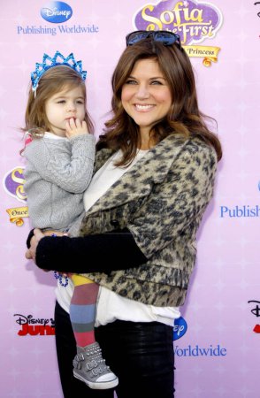Photo for Tiffani Thiessen and daughter Harper Renn Smith at the Los Angeles premiere of 'Sofia the First: Once Upon a Princess' held at the Disney Studios in Los Angeles, USA on November 10, 2012. - Royalty Free Image