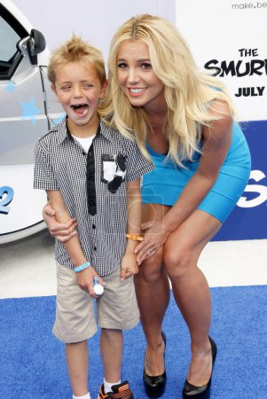 Photo for Sean Federline and Britney Spears at the Los Angeles premiere of "Smurfs" held at the Regency Village Theater in Westwood, USA on July 28, 2013. - Royalty Free Image