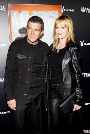 Photo for Antonio Banderas and Melanie Griffith at the Los Angeles premiere of 'Haywire' held at the DGA Theater in Hollywood, USA on January 5, 2012. - Royalty Free Image
