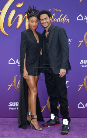 Photo for Trey Smith and Willow Smith at the Los Angeles premiere of 'Aladdin' held at the El Capitan Theatre in Hollywood, USA on May 21, 2019. - Royalty Free Image